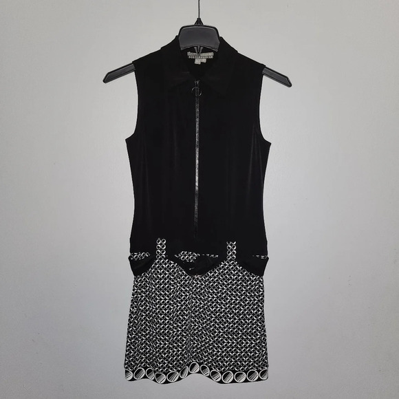 Muse exclusive for boston proper women's mini dress size 6 black and whi… - Picture 1 of 7